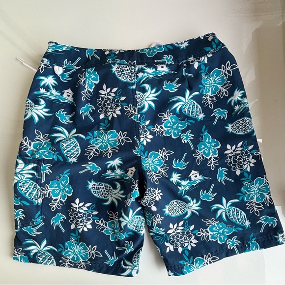 J. Crew Blue and White Board Shorts Quick-Dry Swimwear - Picture 2 of 13